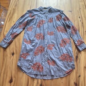 Roller Rabbit Blue and Orange Midi Dress